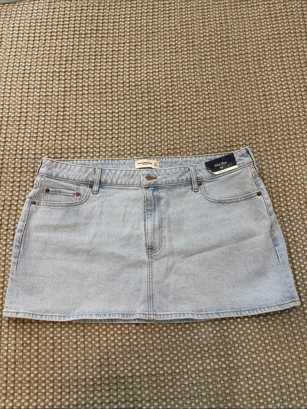 Abercrombie & Fitch Light Blue Denim Mini Skirt
